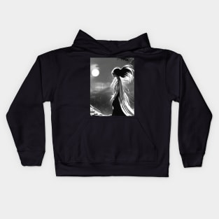 Timeless Beauty: Stunning Black and White Portraits of Anime Girls Gothic Fashion Goth Dark Kids Hoodie